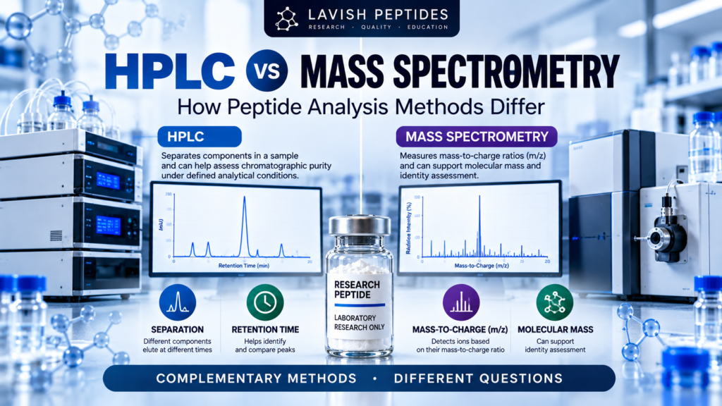 HPLC vs mass spectrometry peptides