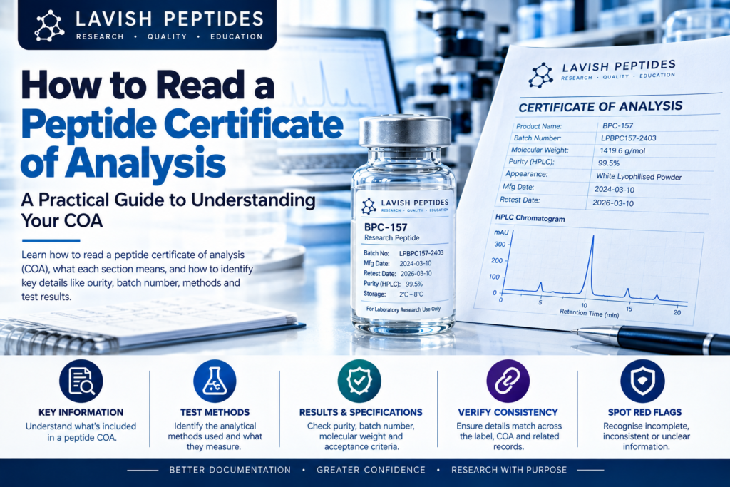 how to check a peptide certificate of analysis
